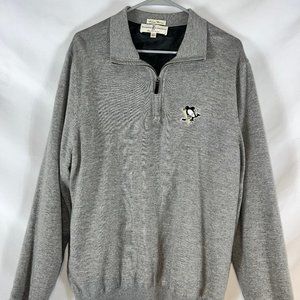 Mens Pittsburgh Penguins Italian Marino Wool Sweater w/ Lining Size L